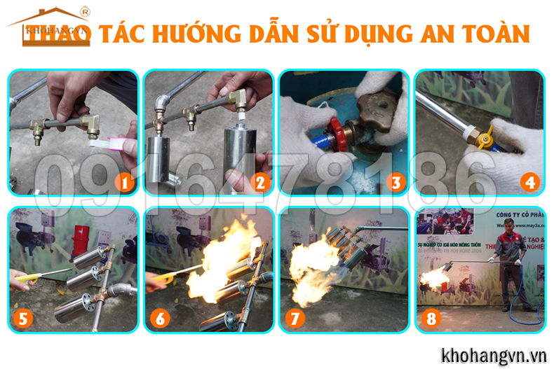 Đèn khò gas công nghiệp|Đuốc khò gas công nghiệp dùng xăng cán dài, loại 5 đầu 3A Đèn khò gas công nghiệp|Đuốc khò gas công nghiệp dùng xăng cán dài, loại 5 đầu 3A