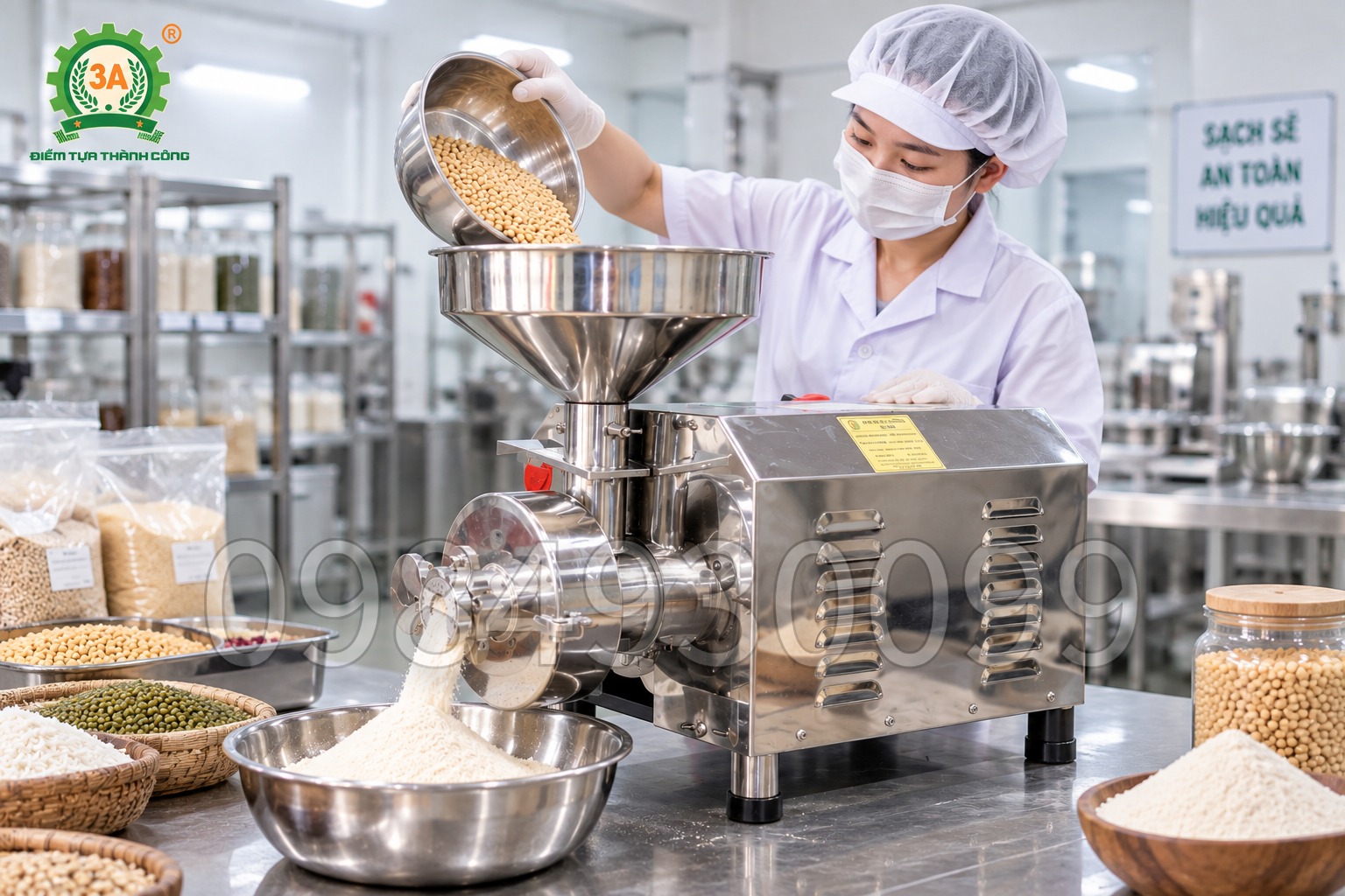 máy xay bột khô siêu mịn